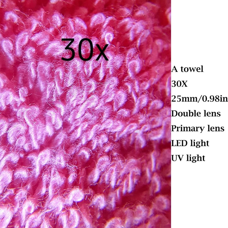 HMKIS Jewelers Loupe, 2 Pack Magnifying Glass with Light, 30X 60X 90X Jewelers Loop Magnification with 10 Backup Batteries for Coin, Diamonds, Gems, Jewelry, Stamps Close Work - Image 5